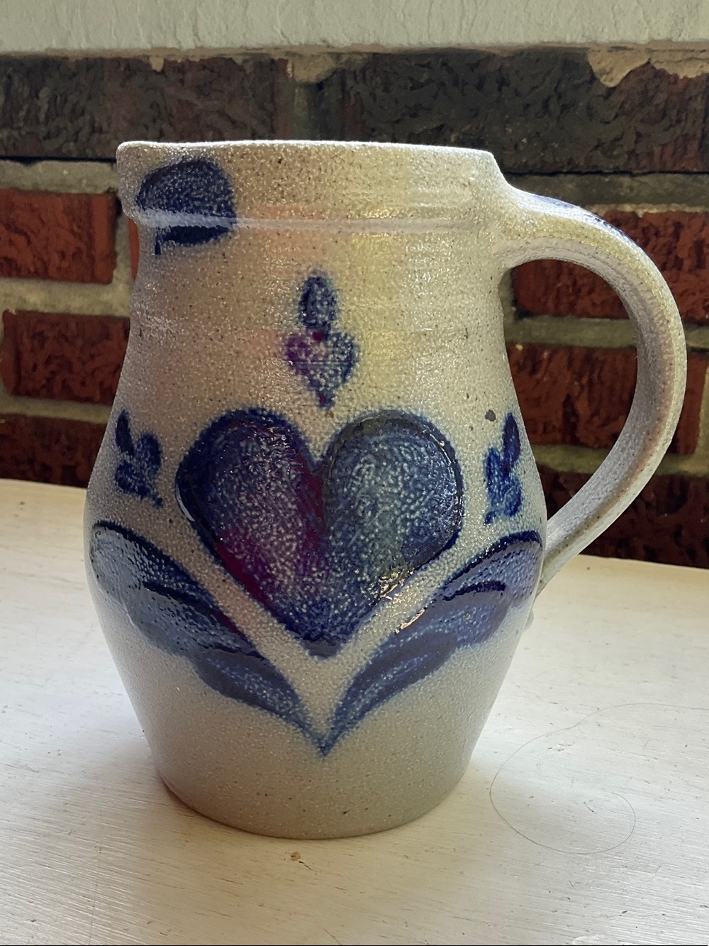 Rowe Pottery Works 1987 stoneware pitcher